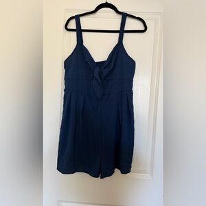 Elegant Navy Blue Women's Romper